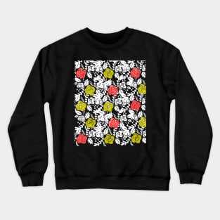 Colourful Flower Roses Crewneck Sweatshirt